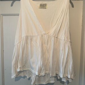 Urban Outfitters Cream Flowy Tank Top